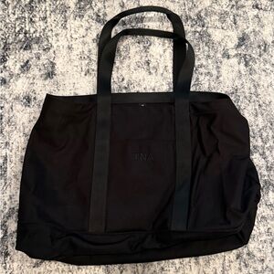 EUC Aritzia TNA Black Work Travel Tote Bag